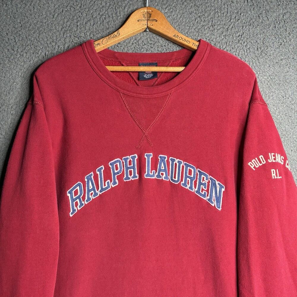 Y2K Ralph Lauren Polo Jeans XL Sweatshirt Ralph Lauren Spell Out Double V Vtg